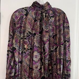 Paisley Print Long Sleeve Top